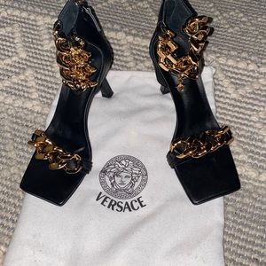 Black versace shoes
